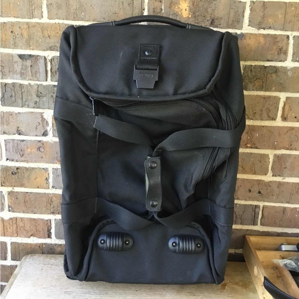 Tumi Black Rolling Travel Bag with Top Handle